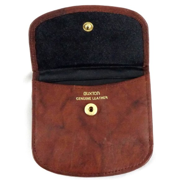 Buxton Wallet, Brown Leather Coin Purse, Small Bill Holder, Marbled Look Finish, - Picture 7 of 10